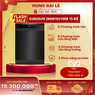 Máy rửa bát 15 bộ Eurosun SMS81EU19EB